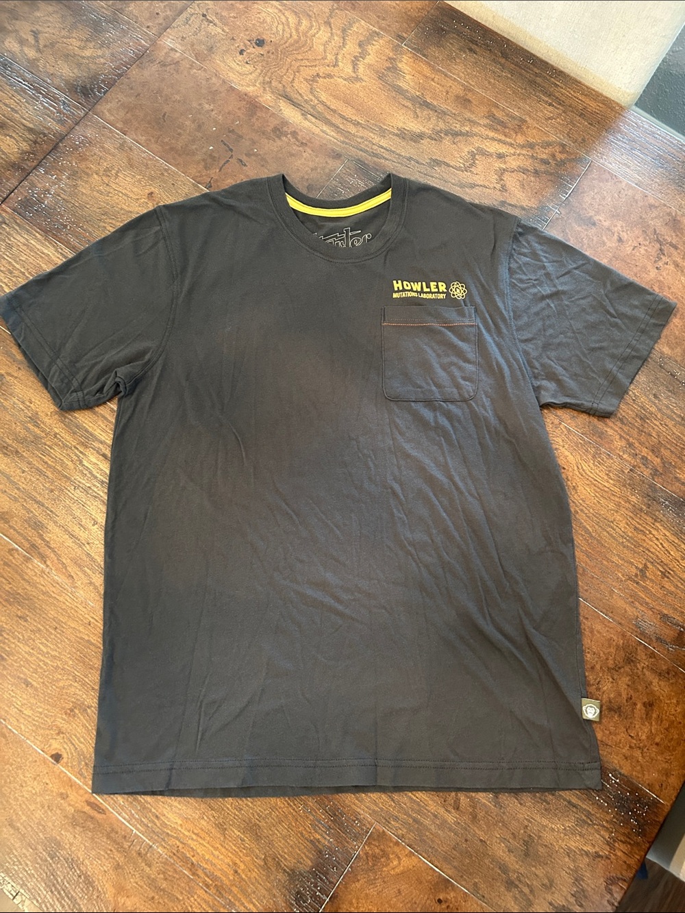 Howler Brothers Black Short-Sleeve Pocket Tee Mutations Lab Design Sz Med